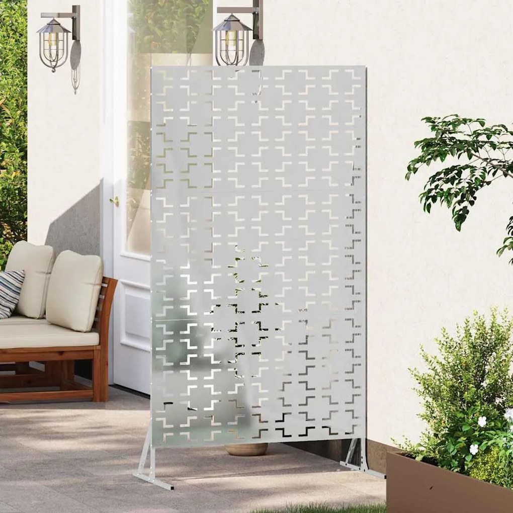 vidaXL Οθόνη Ιδιωτικότητας Γκρι 100 x 50 x 180 εκ. Ατσάλι