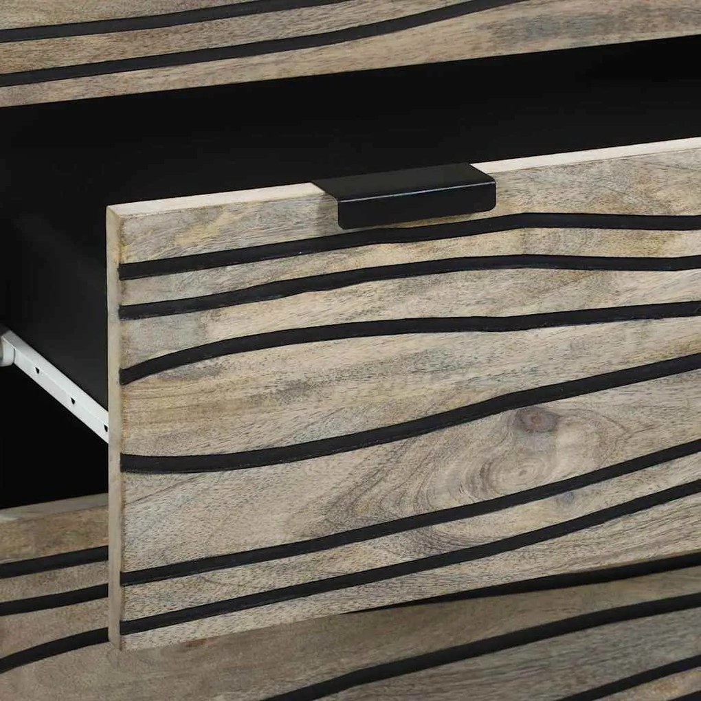 vidaXL Πλαϊνό γραφείο Λευκό 60 x 33.5 x 75 εκ. Μασίφ ξύλο μάνγκο