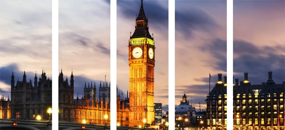 Εικόνα 5 μερών χωρίς Big Ben στο Λονδίνο - 100x50
