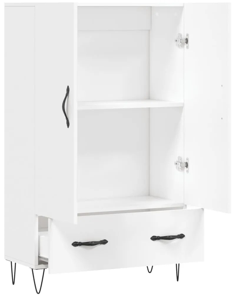 vidaXL Ντουλάπα Λευκή 69,5 x 31 x 115 εκ. από Επεξεργασμένο Ξύλο