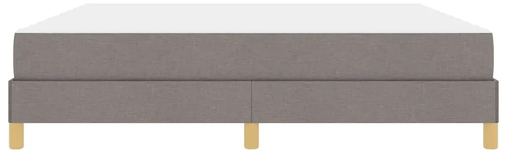 vidaXL Κρεβάτι με ελατήρια με στρώμα Taupe 180 x 200 cm ύφασμα