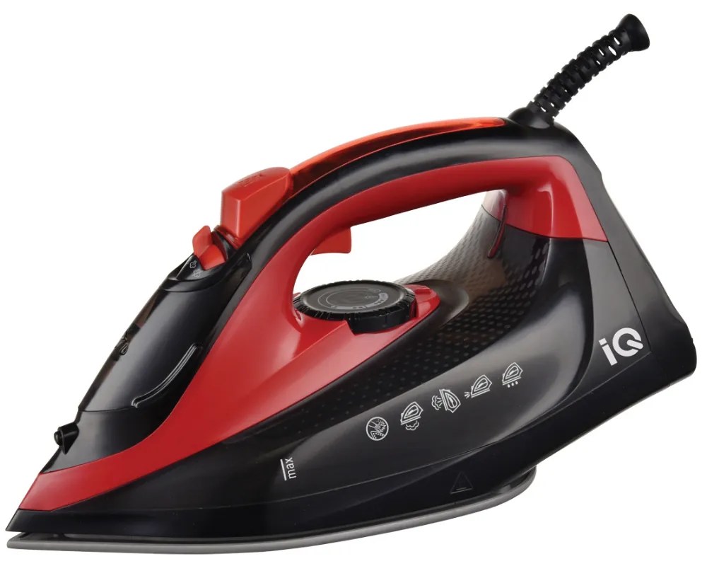 IQ EI-862 RED Σίδερο Ατμού 2400W με Κεραμική Πλάκα 25g/min, Κόκκινο