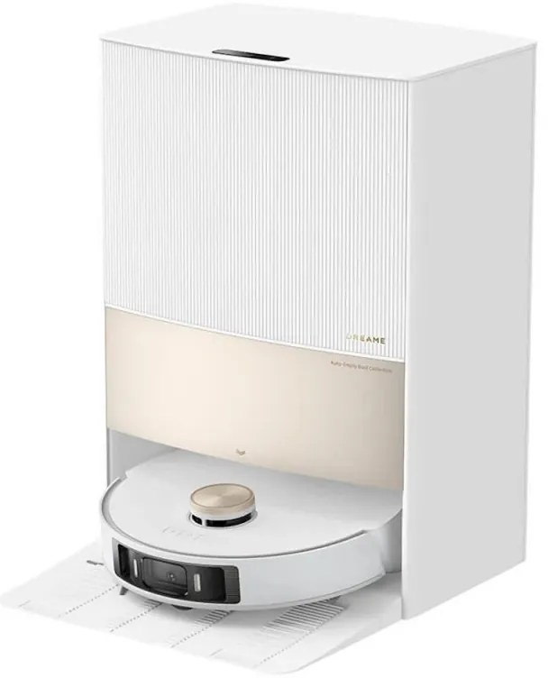 Ρομποτική ηλεκτρική σκούπα Dreame L20 Ultra, 5300 Pa, 5200 mAh, 75W, Έως 300m2, 3D χαρτογράφηση, αισθητήρας LDS, σταθμός φόρτισης, αυτονομία έως 210 λεπτά, Λευκό