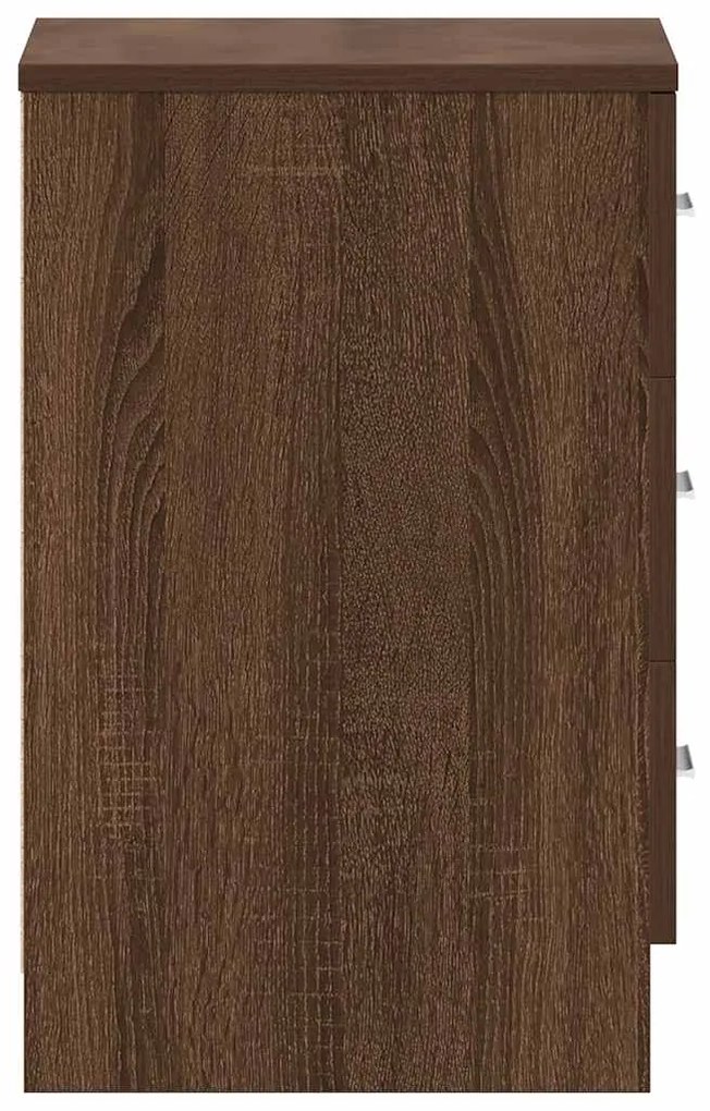 vidaXL Κομοδίνο Καπνιστή Δρυς 38x35x56 εκ. από Επεξεργασμένο Ξύλο