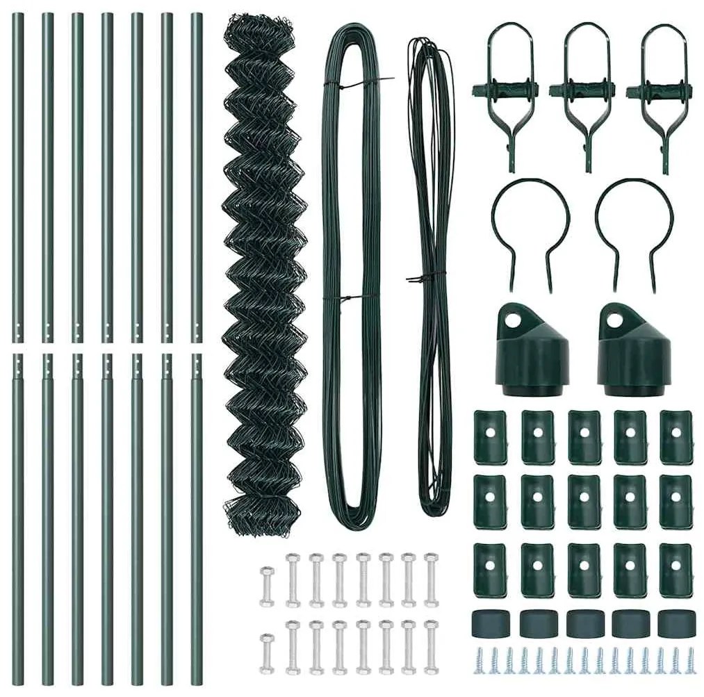 vidaXL Στύλος Περιφράξεων Πράσινο 10 x 1,6 μ (60 x 60 mm δίχτυ)