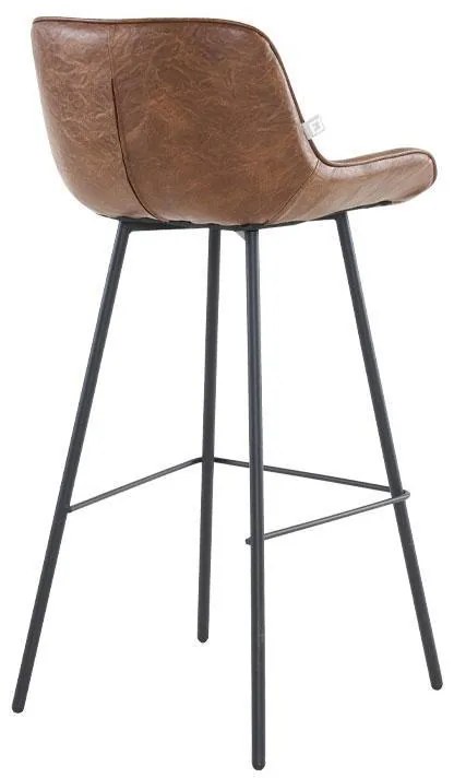 Σκαμπό Μπάρ FL2033 Fylliana Καφέ - Ανθρακί - Μαύρο 48x50x101 εκ. 2αδα