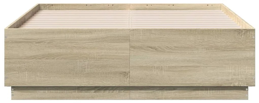 vidaXL Πλαίσιο Κρεβατιού Sonoma Δρυς 120x190 εκ. Επεξεργασμένο Ξύλο