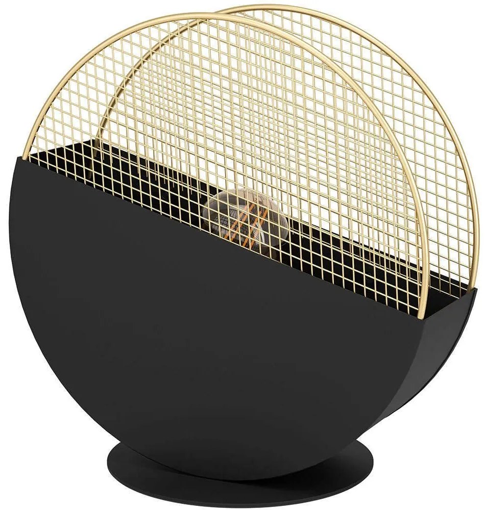 Φωτιστικό Επιτραπέζιο Mumbles 43813 28x9x28,5cm 1xΕ27 40W Black-Gold Eglo Steel
