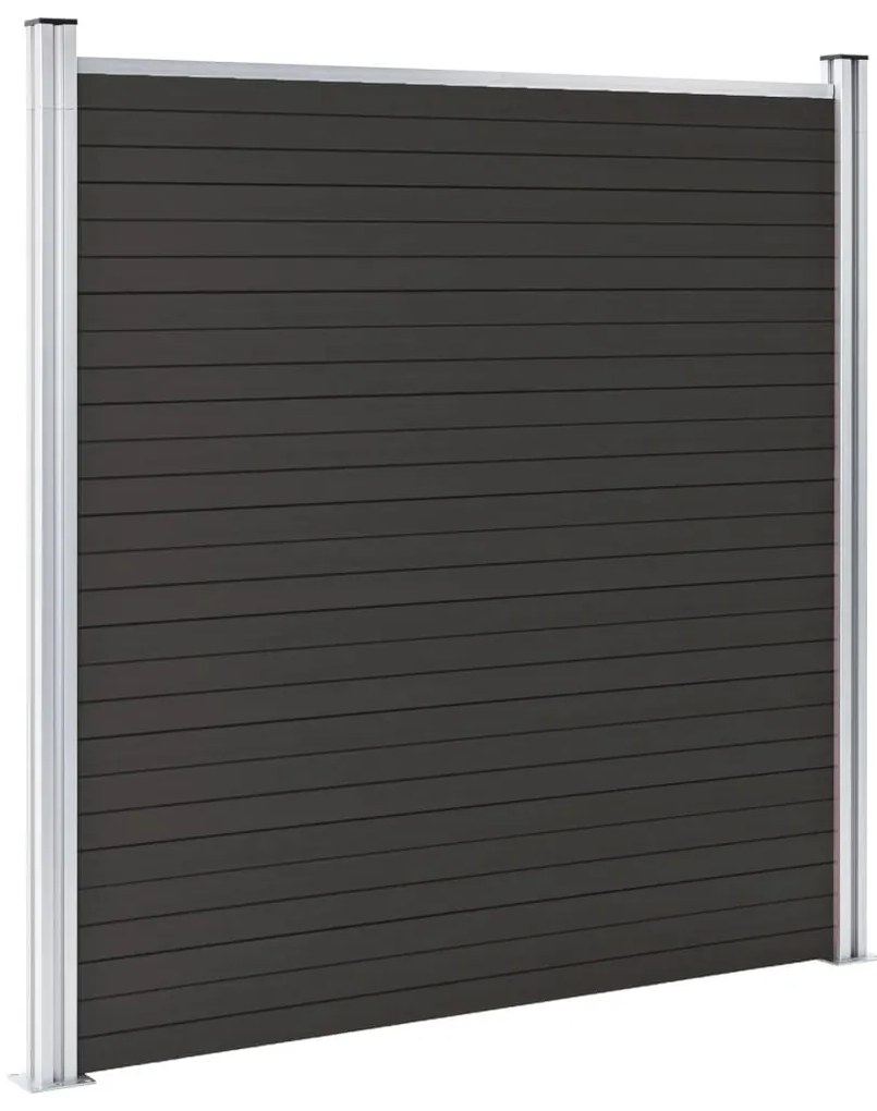 vidaXL Πάνελ Περίφραξης Μαύρο 180 x 186 εκ. από WPC