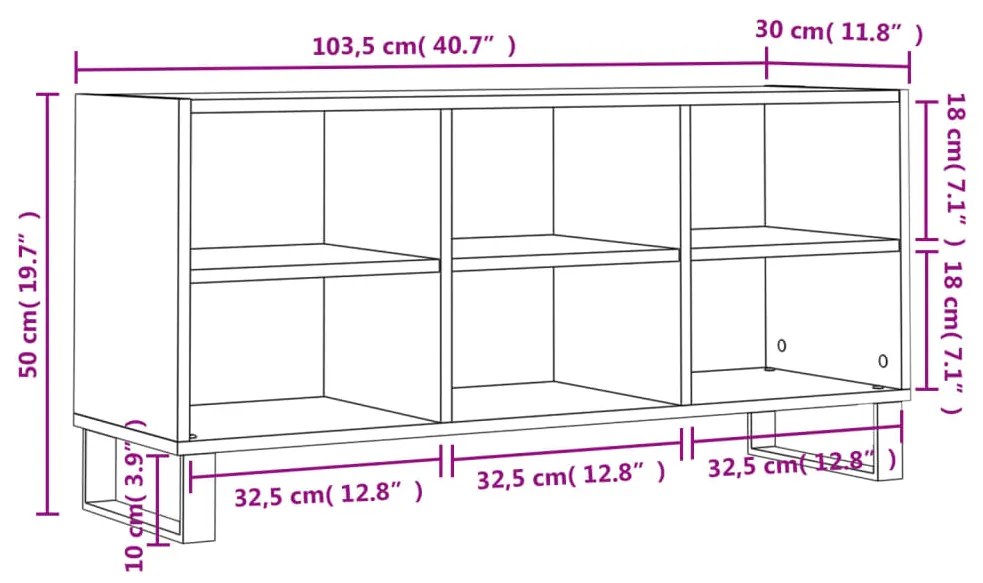 ΈΠΙΠΛΟ ΤΗΛΕΟΡΑΣΗΣ SONOMA ΔΡΥΣ 103,5 X 30 X 50 ΕΚ. ΕΠΕΞΕΡΓ. ΞΥΛΟ 826999