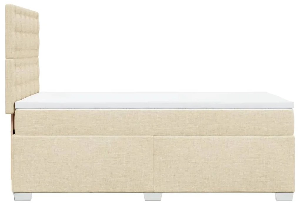 ΚΡΕΒΑΤΙ BOXSPRING ΜΕ ΣΤΡΩΜΑ ΚΡΕΜ 100 X 200 ΕΚ. ΥΦΑΣΜΑΤΙΝΟ 3292718