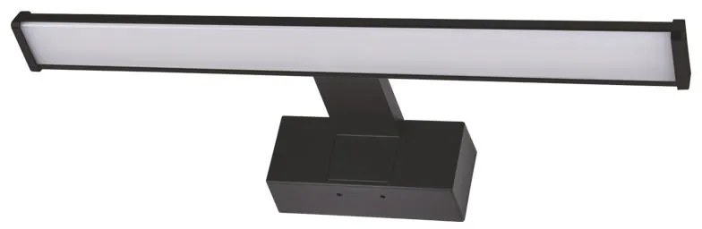 Adeleq Φωτιστικό LED Λουτρού Αλουμινίου PC 40cm 8W IP44 4000K Με Βάση Μαύρο 3-4000811
