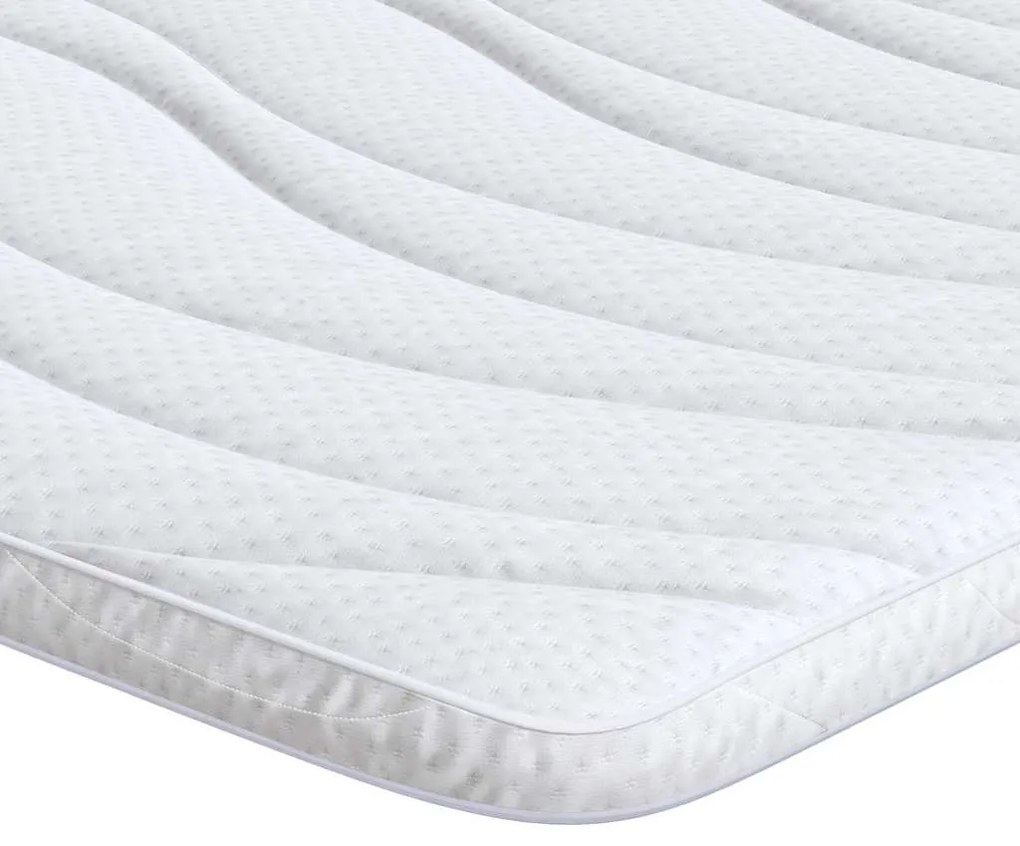 vidaXL Στρώμα επικάλυψης Λευκό 80 x 200 cm Υφασμα Πλεκτό