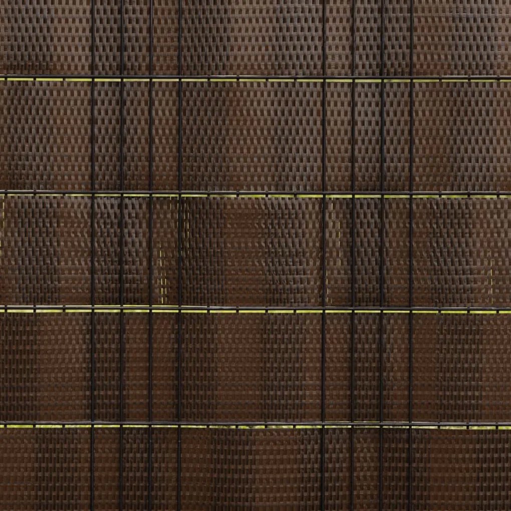 vidaXL Διαχωριστικά Βεράντας 10 τεμ. Καφέ&amp;Μαύρο 255x19 εκ. Συνθ. Ρατάν