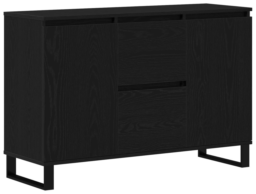 vidaXL Μπουφές Μαύρο Δρυς 104x35x70 εκ Κατασκευασμένο Ξύλο