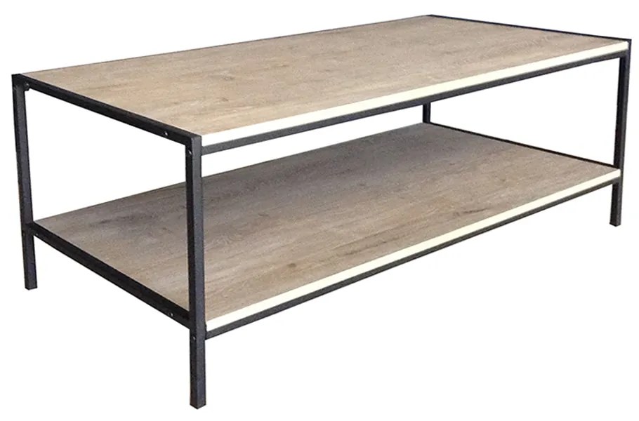 CRUDO COFFEE TABLE SONOMA DECAPE ΜΑΥΡΟ 120x60xH45cm 04-0425