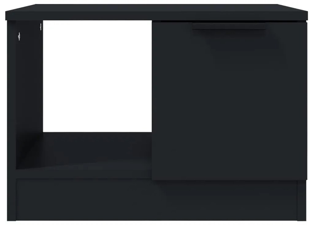 Τραπεζάκι Σαλονιού Μαύρο 50x50x36 εκ. από Επεξεργασμένο Ξύλο - Μαύρο