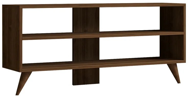 Έπιπλο τηλεόρασης Prestige pakoworld σε καρυδί απόχρωση 120x29,6x50εκ