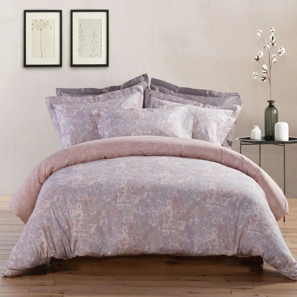 Παπλωματοθήκη Anda (Σετ 3τμχ) Grey Nef-Nef Queen Size 240x230cm 100% Βαμβακοσατέν