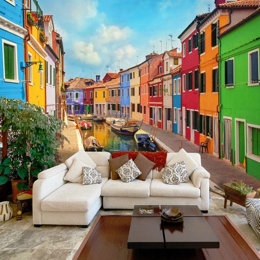 Φωτοταπετσαρία -  Colorful Canal in Burano 200x140