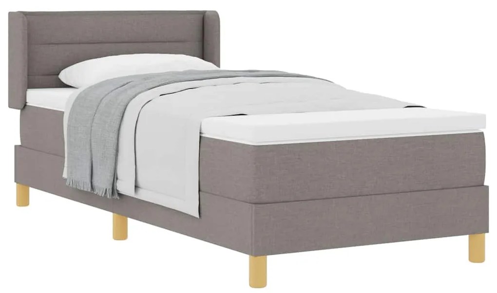 vidaXL Κρεβάτι με Ελατήρια με στρώμα Taupe 80 x 200 cm ύφασμα