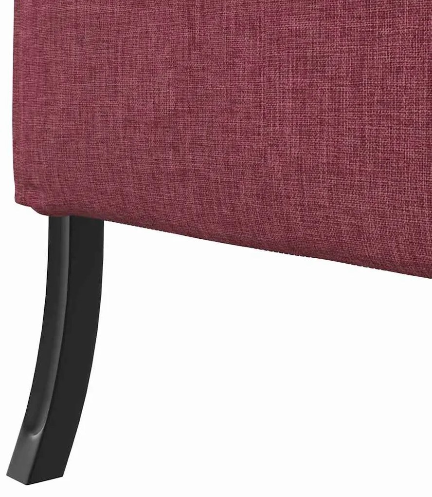 vidaXL Καναπές Υψηλής Πλάτης Μπορντό 109 x 56 x 121 εκ. ύφασμα