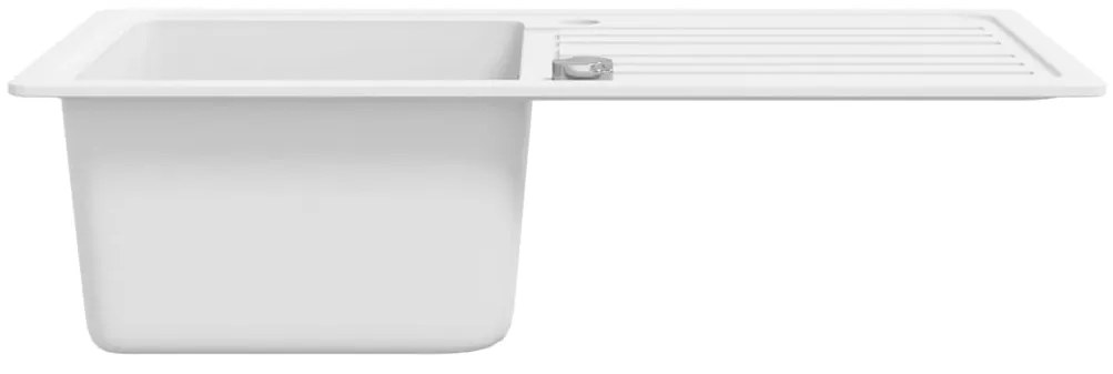 Νεροχύτης Αναστρέψιμος με Μονή Γούρνα και Στραγγιστήρι Λευκός