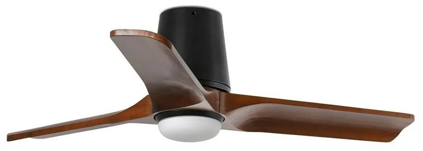 Ανεμιστήρας Οροφής Heywood TUB S 33837-1TW D90cm LED 10W 2700/ 4000/ 6000K 480lm Black-Natural Faro Barcelona Διάμετρος 90cm