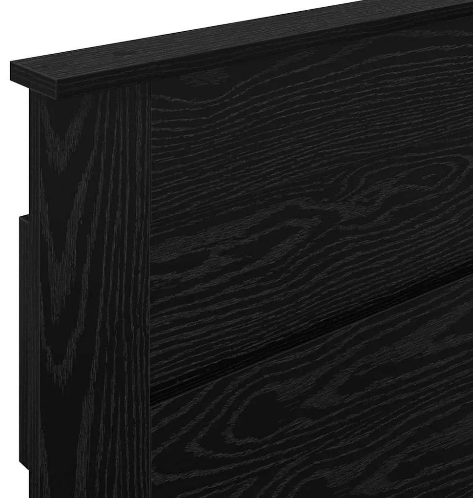 vidaXL Κεφαλάρι με κεφαλάρι Μαύρη Οξυά 90 cm Επεξεργασμένο ξύλο