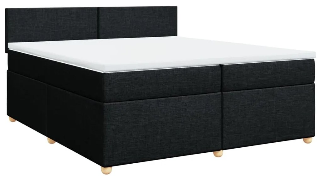 ΚΡΕΒΑΤΙ BOXSPRING ΜΕ ΣΤΡΩΜΑ ΜΑΥΡΟ 200X200 ΕΚ. ΥΦΑΣΜΑΤΙΝΟ 3289082