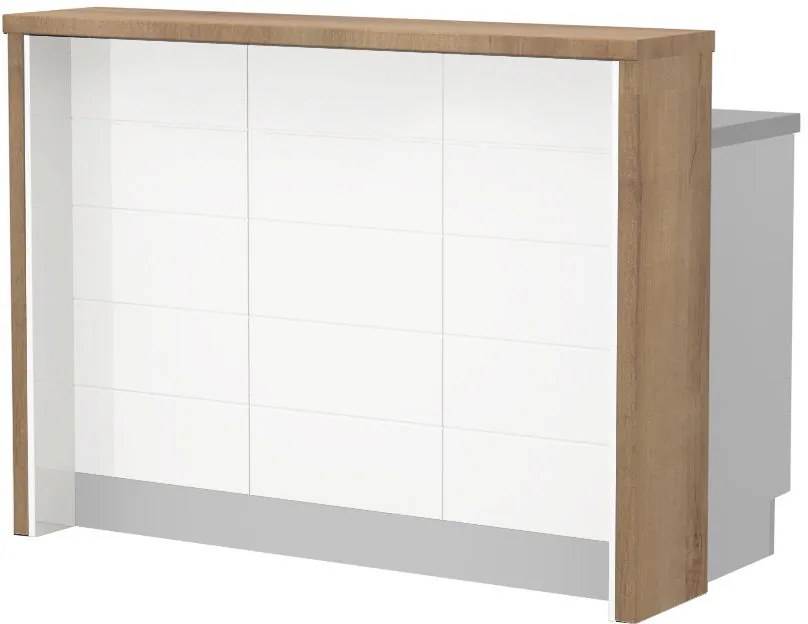 Πάγκος νησίδας Hudson-Μήκος: 135 εκ.-Λευκό-Pacific Walnut