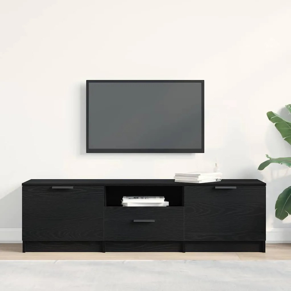 vidaXL Ντουλάπι TV Μαύρο 140 x 35 x 40 εκ Επεξεργασμένο ξύλο