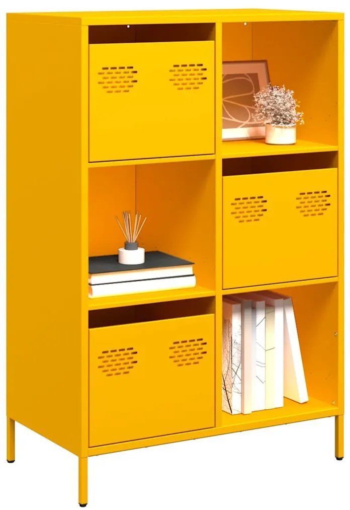 vidaXL Ντουλάπι Μουσταρδί 68x39x103,5 εκ. από Ατσάλι