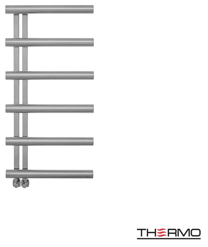 Θερμαινόμενη Πετσετοκρεμάστρα H100x50cm Inox Brushed Υδραυλική/Ηλεκτρική Λειτουργία AISI 304 Thermo Accent ACC10050-111