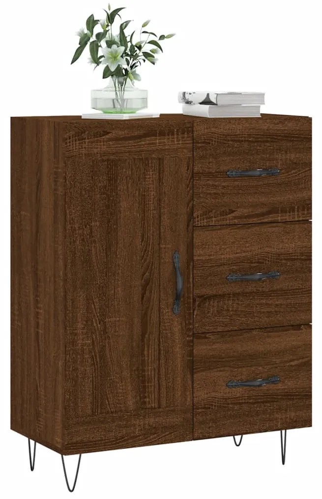 vidaXL Ντουλάπι Καφέ Δρυς 69,5 x 34 x 90 εκ. Επεξεργασμένο Ξύλο