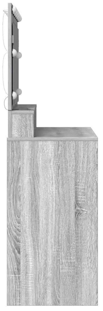 vidaXL Τραπέζι Μακιγιάζ με ράφι Γκρι sonoma 100 x 41 x 135 εκ.