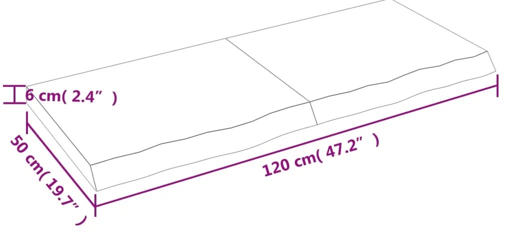 ΡΑΦΙ ΤΟΙΧΟΥ 120X50X(2-6) ΕΚ. ΑΠΟ ΑΚΑΤΕΡΓΑΣΤΟ ΜΑΣΙΦ ΞΥΛΟ ΔΡΥΟΣ 363577