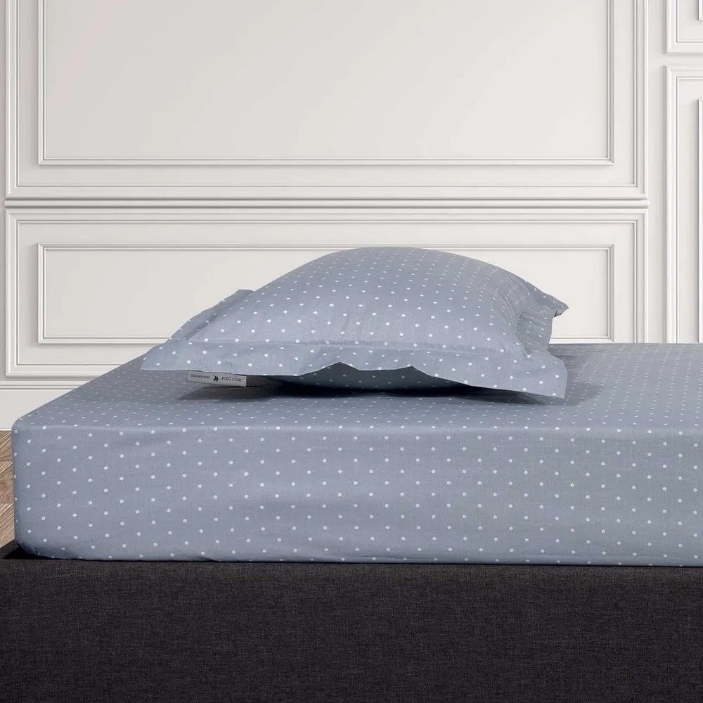 Σεντόνι 2502 Με Λάστιχο Grey Greenwich Polo Club Υπέρδιπλo 160x235cm Cotton-Polyester