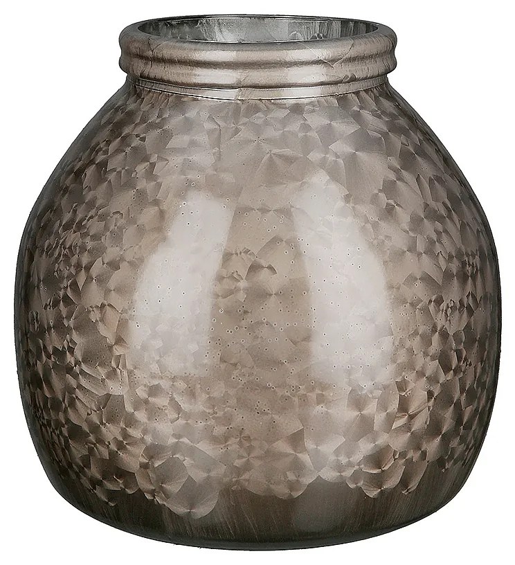 Βάζο-Φανάρι ArteLibre Καφέ Γυαλί 20cm-05160068