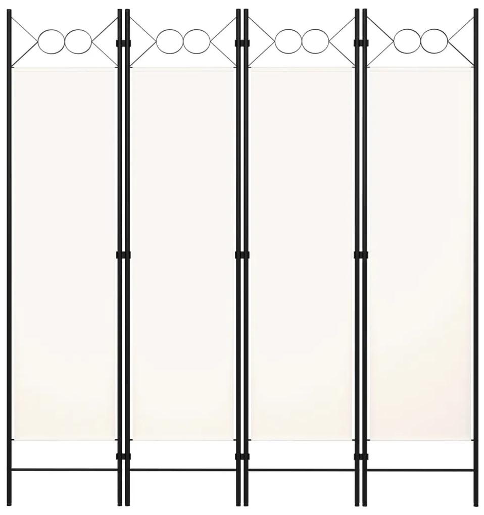 vidaXL Διαχωριστικό Δωματίου με 4 Πάνελ Λευκό 160 x 180 εκ.