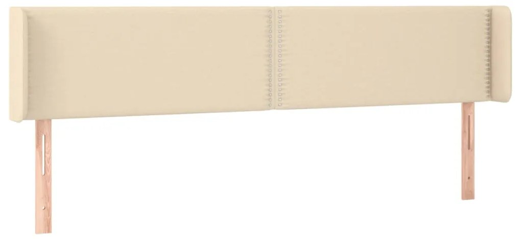 vidaXL Κεφαλάρι με Πτερύγια Κρεμ 183x16x78/88 εκ. Υφασμάτινο