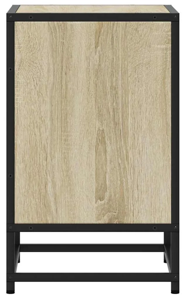 Κομοδίνα 2 τεμάχια Sonoma Oak Κατασκευασμένο ξύλο και μέταλλο - Καφέ