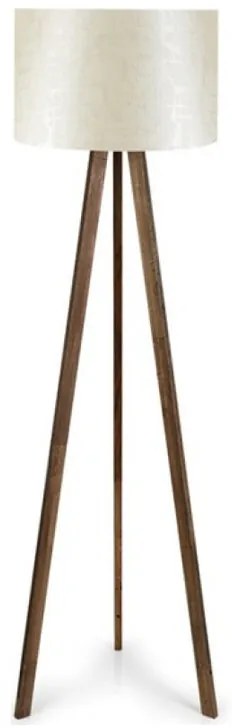 Φωτιστικό δαπέδου Rosling Megapap Mdf/ύφασμα Pvc χρώμα καρυδί/μπεζ 38x21x140εκ.