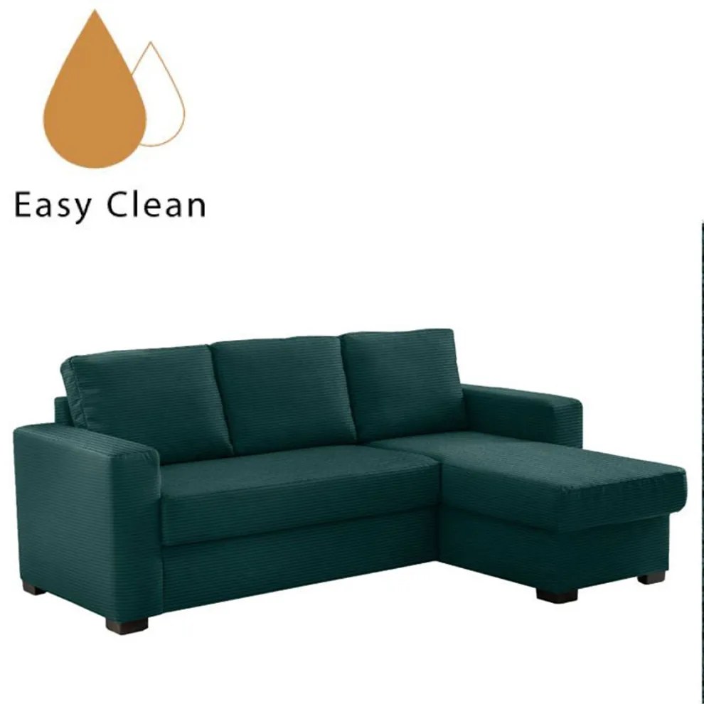 Καναπές Aldo Christiano Αναστρέψιμη Γωνία 70-0410 220x150x88cm Green