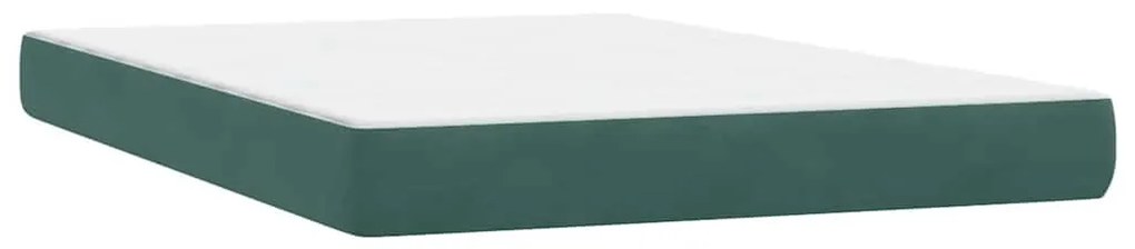 ΚΡΕΒΑΤΙ BOXSPRING ΜΕ ΣΤΡΩΜΑ ΣΚΟΥΡΟ ΠΡΑΣΙΝΟ 140X210ΕΚ. ΒΕΛΟΥΔΙΝΟ 3317778