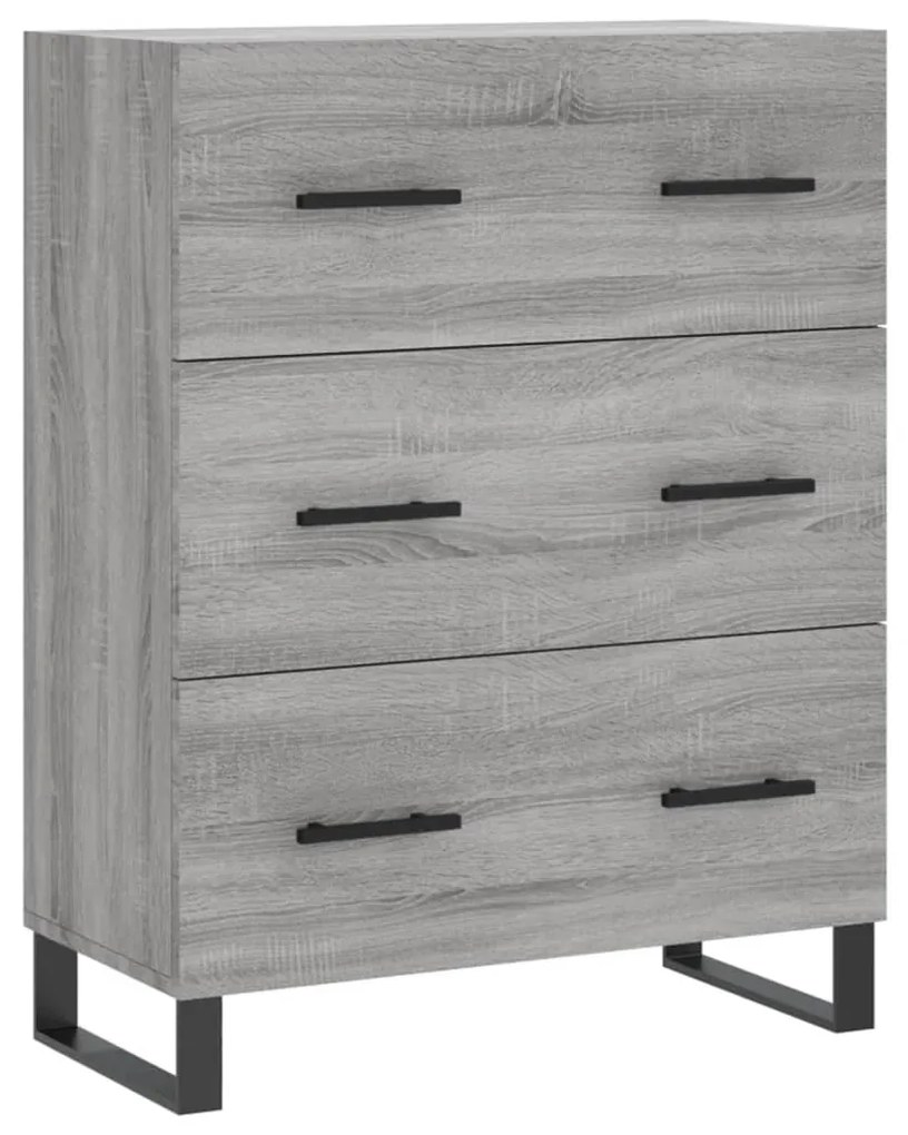 vidaXL Ντουλάπι Γκρι Sonoma 69,5 x 34 x 180 εκ. Επεξεργασμένο Ξύλο