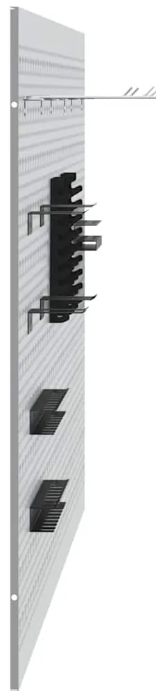 vidaXL Αποθηκευτική Παγκάκια 3 pcs Γκρι 150 x 1 x 80 εκ