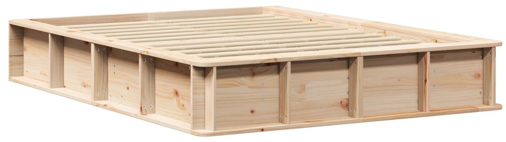 vidaXL Σκελετός Κρεβατιού με αποθήκευση Καφέ 120 x 190 cm ξύλο