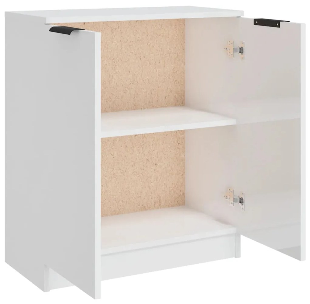 vidaXL Ντουλάπι Γυαλιστερό Λευκό 60 x 30 x70 εκ. Επεξεργασμένο Ξύλο