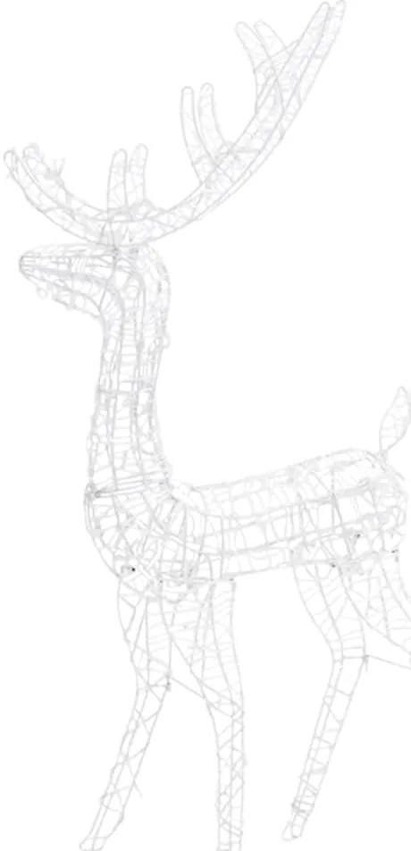 vidaXL Τάρανδοι Οικ. Ακρυλικός Χριστουγεννιάτικος 300 LED Ψυχρό Λευκό